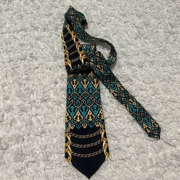RUSH LIMBAUGH VINTAGE SILK TIE.BLUE/GOLD/BLACK - Picture 5 of 6